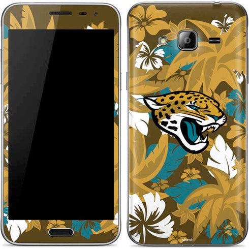NFL Jacksonville Jaguars Tropical Print Galaxy J3 Skin