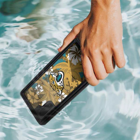 NFL Jacksonville Jaguars Tropical Print Galaxy Note 10 Waterproof Case