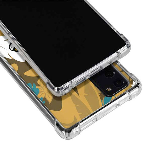 NFL Jacksonville Jaguars Tropical Print Galaxy Note20 5G Clear Case