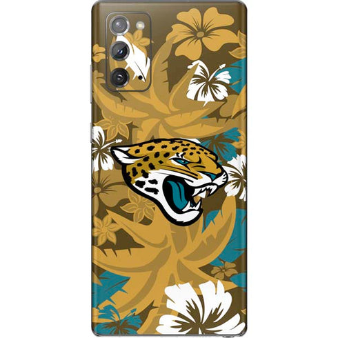 NFL Jacksonville Jaguars Tropical Print Galaxy Note20 5G Skin