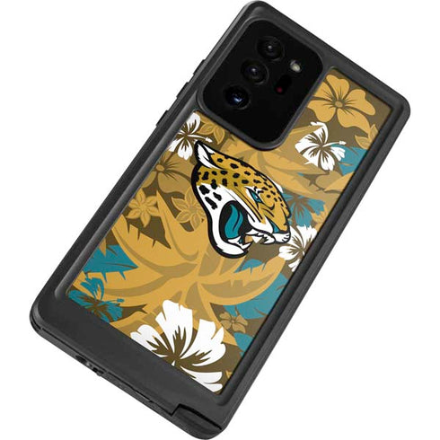 NFL Jacksonville Jaguars Tropical Print Galaxy Note20 Ultra 5G Waterproof Case