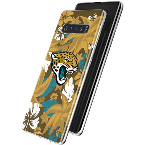 NFL Jacksonville Jaguars Tropical Print Galaxy S10 Skin