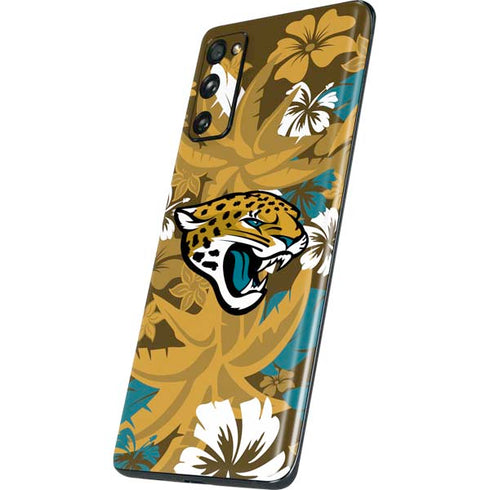 NFL Jacksonville Jaguars Tropical Print Galaxy S20 Fan Edition Skin