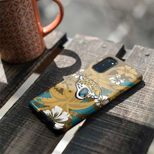 NFL Jacksonville Jaguars Tropical Print Galaxy S20 Pro Case