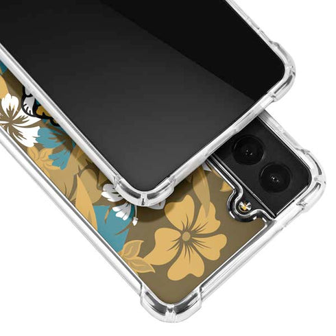 NFL Jacksonville Jaguars Tropical Print Galaxy S21 Plus 5G Clear Case