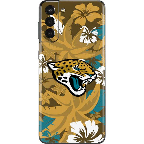 NFL Jacksonville Jaguars Tropical Print Galaxy S21 Plus 5G Skin