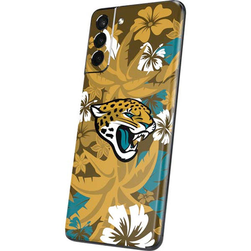 NFL Jacksonville Jaguars Tropical Print Galaxy S21 Plus 5G Skin