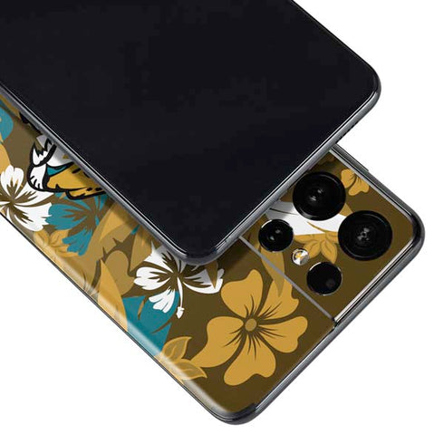 NFL Jacksonville Jaguars Tropical Print Galaxy S21 Ultra 5G Skin