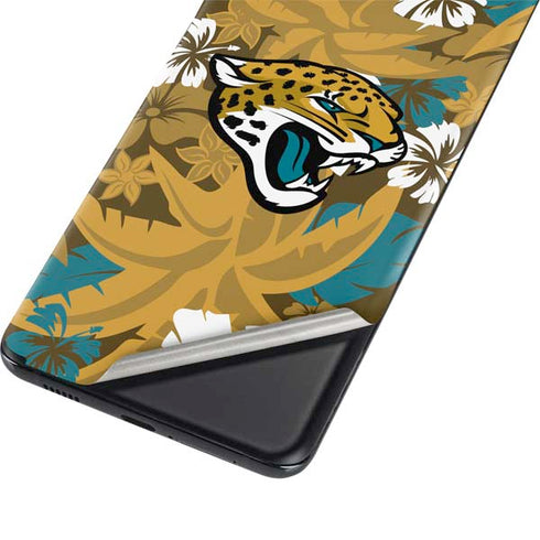 NFL Jacksonville Jaguars Tropical Print Galaxy S21 Ultra 5G Skin