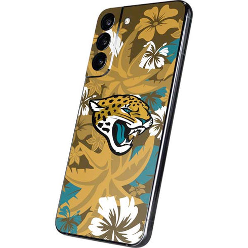 NFL Jacksonville Jaguars Tropical Print Galaxy S22 Plus Skin