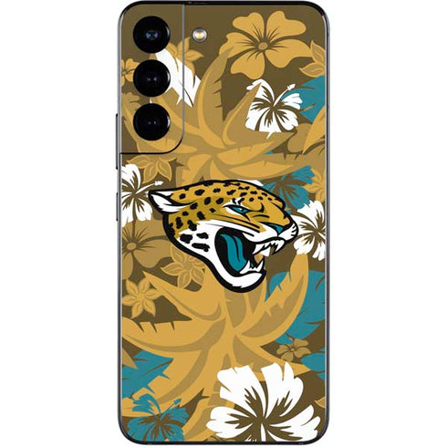 NFL Jacksonville Jaguars Tropical Print Galaxy S22 Skin