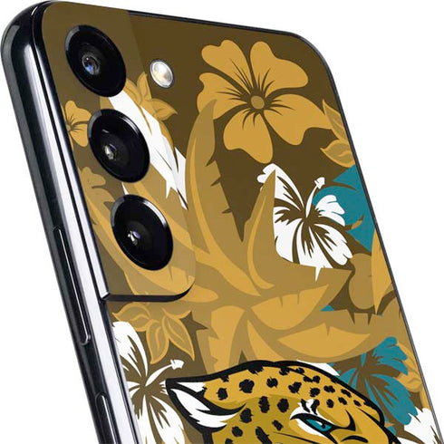 NFL Jacksonville Jaguars Tropical Print Galaxy S22 Skin