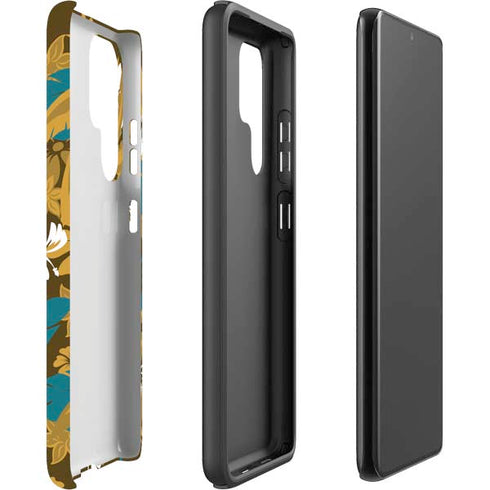 NFL Jacksonville Jaguars Tropical Print Galaxy S22 Ultra Pro Case