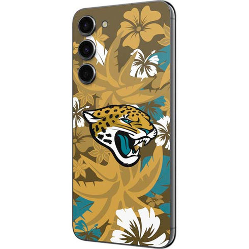 NFL Jacksonville Jaguars Tropical Print Galaxy S23 Plus Skin