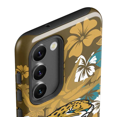 NFL Jacksonville Jaguars Tropical Print Galaxy S23 Pro Case