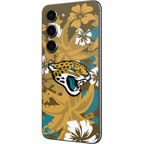 NFL Jacksonville Jaguars Tropical Print Galaxy S23 Skin