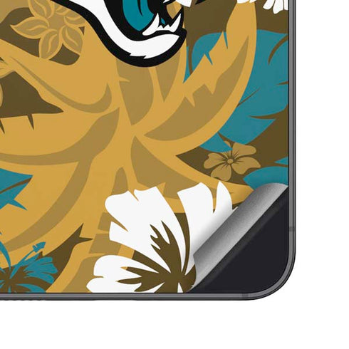 NFL Jacksonville Jaguars Tropical Print Galaxy S23 Skin