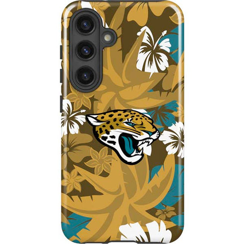 NFL Jacksonville Jaguars Tropical Print Galaxy S24 Impact Case
