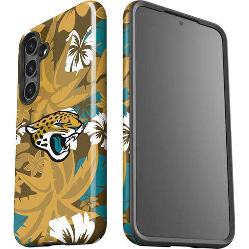 NFL Jacksonville Jaguars Tropical Print Galaxy S24 Impact Case