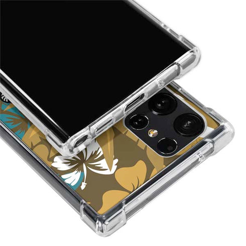NFL Jacksonville Jaguars Tropical Print Galaxy S24 Ultra Clear Case