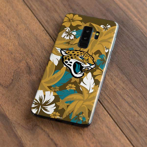 NFL Jacksonville Jaguars Tropical Print Galaxy S9 Plus Skin