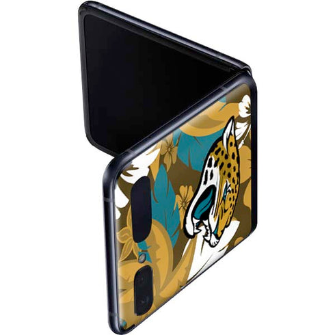 NFL Jacksonville Jaguars Tropical Print Galaxy Z Flip Skin