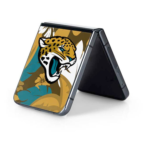 NFL Jacksonville Jaguars Tropical Print Galaxy Z Flip5 5G Skin