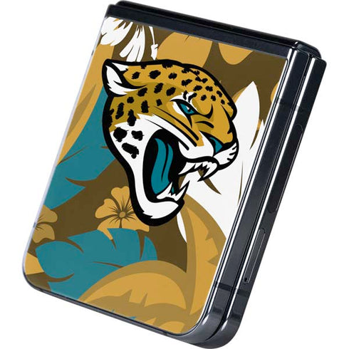NFL Jacksonville Jaguars Tropical Print Galaxy Z Flip5 5G Skin