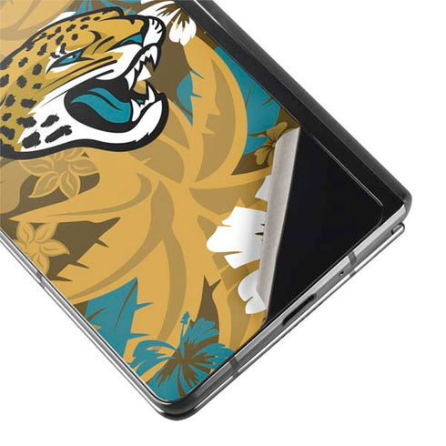 NFL Jacksonville Jaguars Tropical Print Galaxy Z Fold2 5G Skin