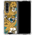 NFL Jacksonville Jaguars Tropical Print Galaxy Z Fold4 5G Clear Case