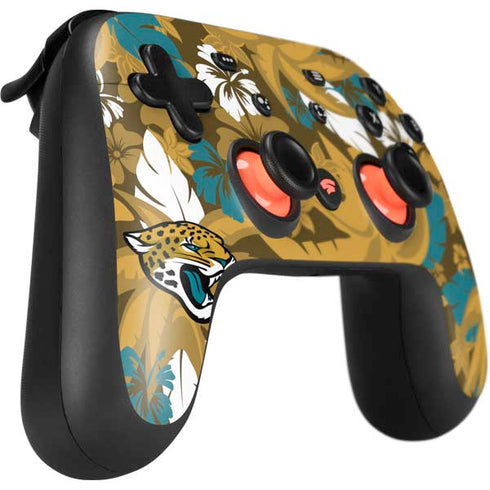 NFL Jacksonville Jaguars Tropical Print Google Stadia Controller Skin