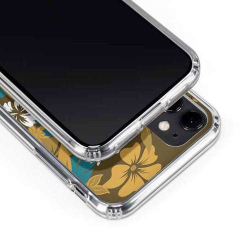 NFL Jacksonville Jaguars Tropical Print iPhone 11 Clear Case