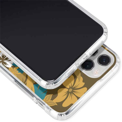 NFL Jacksonville Jaguars Tropical Print iPhone 11 Pro Clear Case