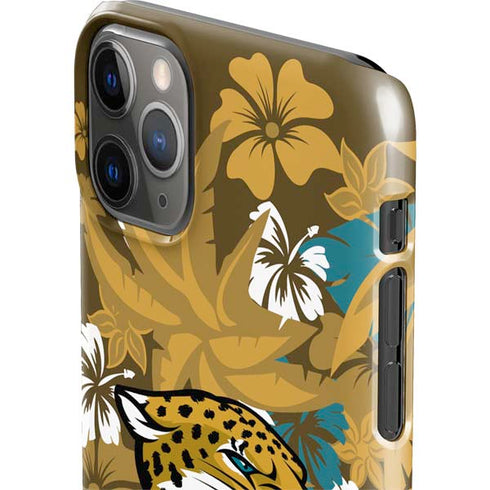 NFL Jacksonville Jaguars Tropical Print iPhone 11 Pro Max Lite Case