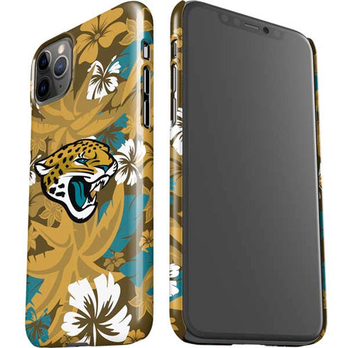 NFL Jacksonville Jaguars Tropical Print iPhone 11 Pro Max Lite Case