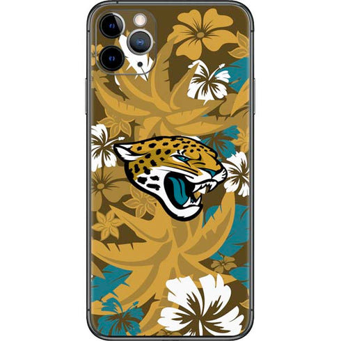 NFL Jacksonville Jaguars Tropical Print iPhone 11 Pro Max Skin