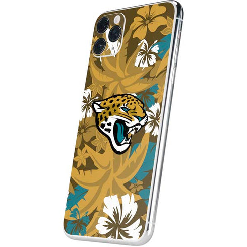 NFL Jacksonville Jaguars Tropical Print iPhone 11 Pro Max Skin