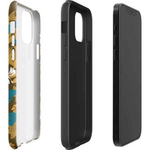 NFL Jacksonville Jaguars Tropical Print iPhone 12 Impact Case