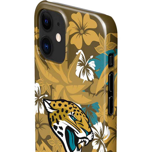 NFL Jacksonville Jaguars Tropical Print iPhone 12 Mini Lite Case