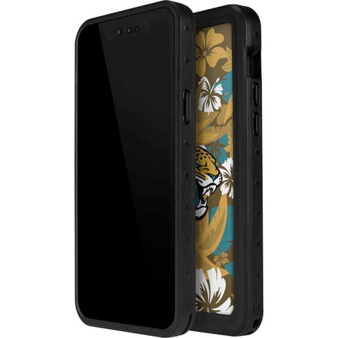 NFL Jacksonville Jaguars Tropical Print iPhone 12 Pro Waterproof Case