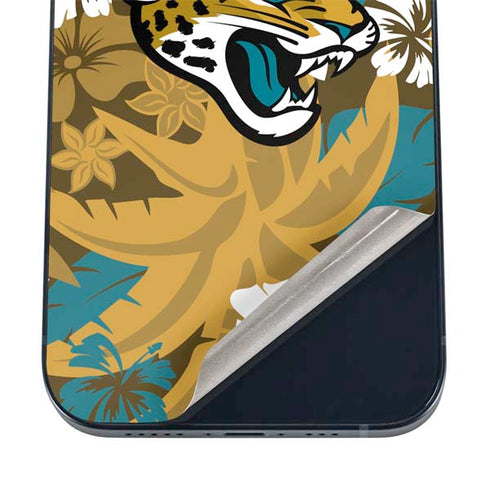 NFL Jacksonville Jaguars Tropical Print iPhone 12 Skin
