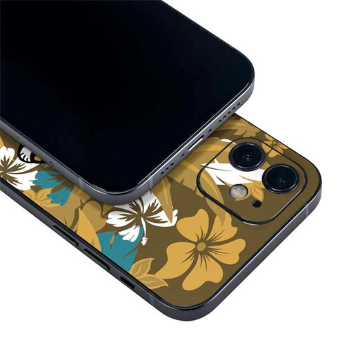 NFL Jacksonville Jaguars Tropical Print iPhone 12 Skin