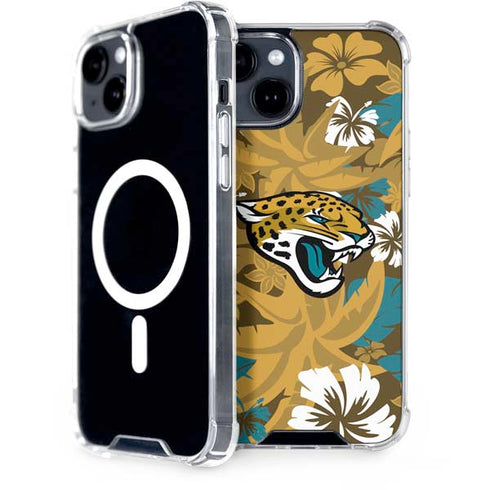 NFL Jacksonville Jaguars Tropical Print iPhone 13 MagSafe Case