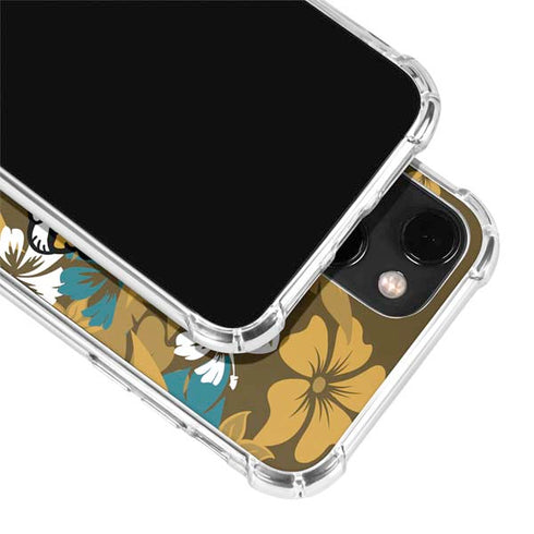 NFL Jacksonville Jaguars Tropical Print iPhone 13 Mini Clear Case