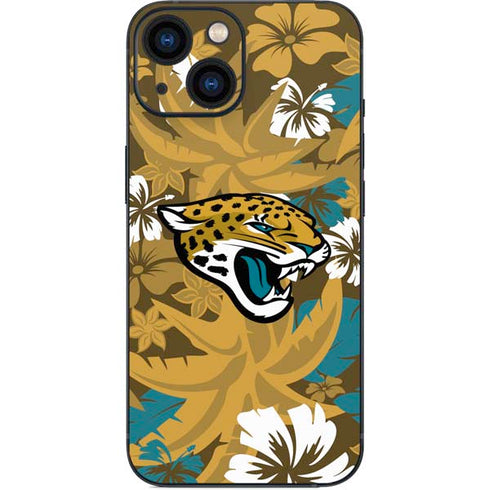 NFL Jacksonville Jaguars Tropical Print iPhone 13 Mini Skin