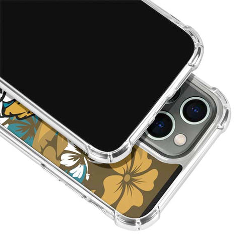 NFL Jacksonville Jaguars Tropical Print iPhone 13 Pro Clear Case