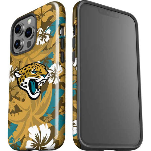 NFL Jacksonville Jaguars Tropical Print iPhone 13 Pro Impact Case