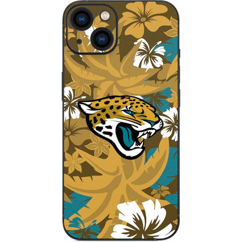 NFL Jacksonville Jaguars Tropical Print iPhone 13 Skin