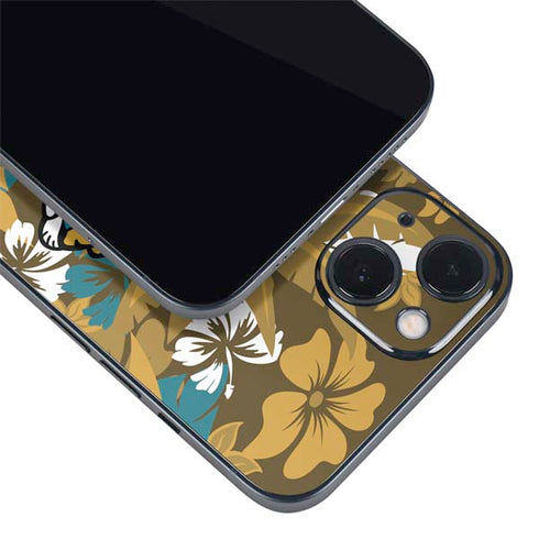 NFL Jacksonville Jaguars Tropical Print iPhone 13 Skin