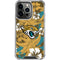 NFL Jacksonville Jaguars Tropical Print iPhone 14 Pro Clear Case